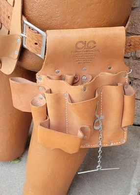 NUEVO CLC Bolsa de Herramientas de Cuero Funda de Taladro y Soporte de Cinta Medida con Cinturón XXL Foto 1 de 4