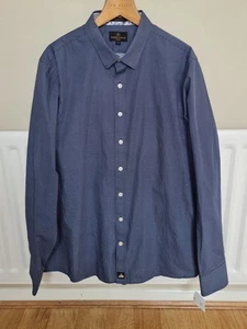 MENS BNWT SIMON CARTER LONDON BLUE WITH WHITE SPOTS SLIM FIT SHIRT XL - Picture 1 of 5