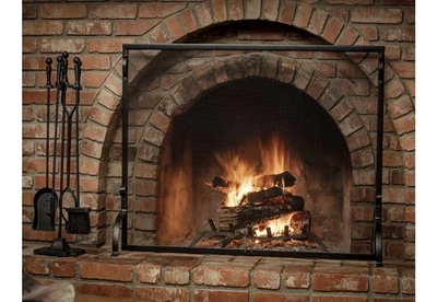 Pantalla de chimenea UniFlame S-1028 hierro forjado protector contra chispas (44" de ancho x 33" de alto) Foto 1 de 4