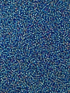 Miyuki 11/0 Runde Rocailles Silber Gefüttert Saphir AB 11-1019 24 Gramm - Bild 1 von 2