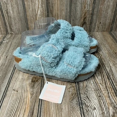 Sandalias pantuflas Papillio by Birkenstock Arizona piel de oveja para mujer 8 39 N azules Foto 1 de 4