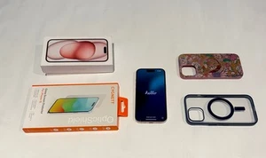 apple iphone 15 a2846 512gb pink unlocked - comes with cases & covers & box vgc - Picture 1 of 22