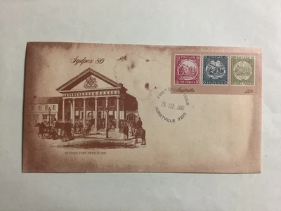 FDC , Sydpex80, Sydney Views Reprodction 1d,2d,3d, dated 29Sep1980 - Image 1 of 2