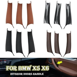 3Pcs/Set Interior Door Handle Panel Pull Cover For 2014-2018 BMW X5 F15 X6 F16 - Picture 1 of 20
