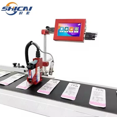 Online inkjet printer without conveyor date, food packaging paper box coding mac - Image 1 of 4