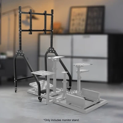 Marada Adjustable Monitor Stand with Locking Wheels For Any Racing Sim Cockpit