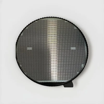 Oblea de silicona vintage de 6 pulgadas, STMicroelectronics, tono azul, con estuche/soporte Foto 1 de 4