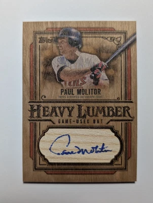 2025 Topps 棒球 Paul Molitor 签名重型木材签名蝙蝠遗物 GU 卡 — 第 1/2 张图片