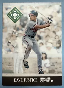 Tarjeta de béisbol David Justice 1991 Fleer Ultra gran rendimiento #394 - Imagen 1 de 2