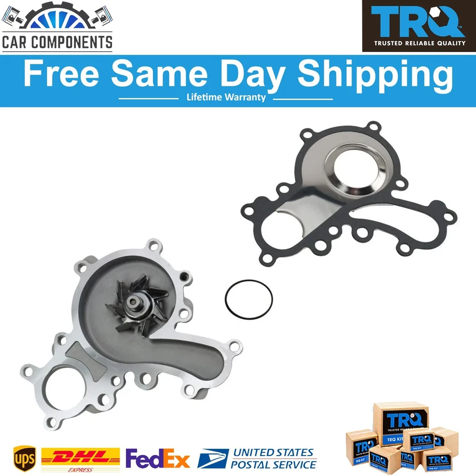 TRQ New Engine Coolant Water Pump Direct For 2007-2018 Toyota Tundra Sequoia - Image 1 of 2
