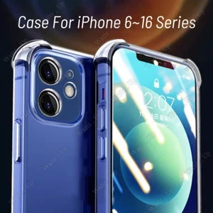 Clear Shockproof Protective Case for iPhone 16 15 14 13 12 11 XS XR 6 8 Plus Lot - Picture 1 of 8