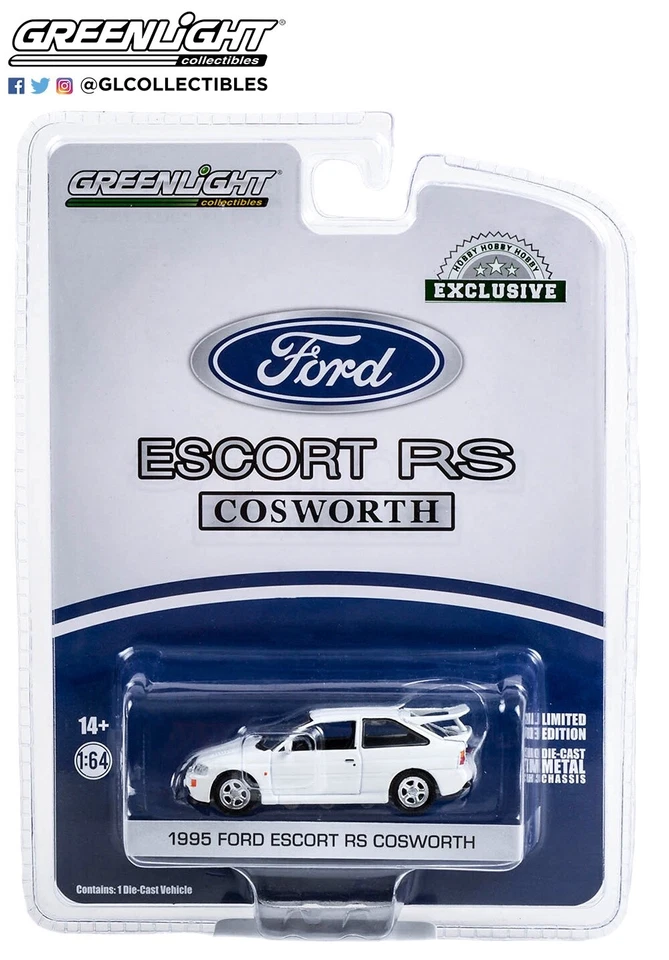 Greenlight 1/64 1995 Ford Escort RS Cosworth - Diamond White - 30379. - Image 1 of 1