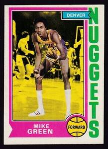 1974/75 TOPPS MIKE GREEN CARD NO:254 NEAR MINT- MINT CONDITION