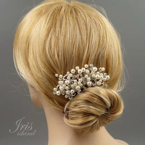 Braut Haarkamm Perle Kristall Kopfschmuck Haarspange Hochzeit Accessoires 09978 S - Bild 1 von 6