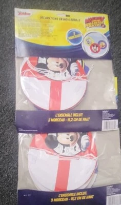 2 УПАКОВКИ Mickey Mouse вися вечеринки украшения 3шт Микки Гуфи Дональд утка - Изображение 1 из 4