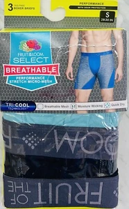 Fruit Of The Loom Select Breathable Performance MicroMesh 3TagFree Boxers Small - Picture 1 of 8