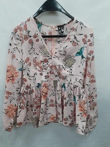 Influence Peach Floral Blouse Size 8 - Picture 1 of 3
