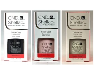 CND Shellac Nail Gel Polish - Black Pool, Clearly Pink & Studio White 0.25 oz ea - Picture 1 of 2