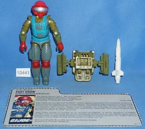 1987 FAST DRAW (V1) Missile Specialist w/File Card G.I. Joe 3 3/4 inch Figure #3 - Picture 1 of 7