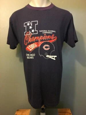 Camisa De Colección Años 80 Chicago Bears 85 Campeones NFC Para Hombres XL 50/50 Suave Delgada Súper Foto 1 de 4