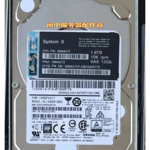 For IBM X3650 M4 X3850 X5 Server Hard Disk 00NA441 00NA442 1.8T 10K - Afbeelding 1 van 4