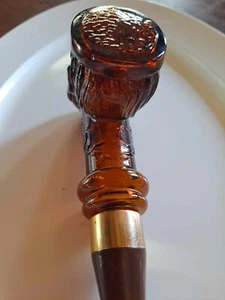 Vintage Avon after shave bottle empty amber glass sea captain pipe 200ml - Picture 1 of 4