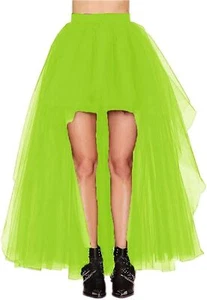 Women's Tulle Skirt High Low Adult Tutu Layered Short Prom Party Midi Skirt P... - Picture 1 of 7