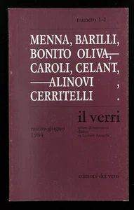 Rivista il verri n. 1/2 settima serie marzo giugno1984 Luciano Anceschi indice - Imagen 1 de 3