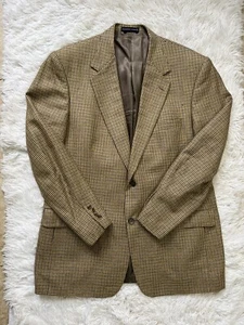 Roundtree & Yorke Houndstooth Blazer Sports Coat Wool Linen & Silk Blend SZ 44L - Picture 1 of 18