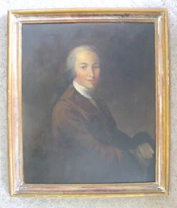 Antique 19th Century PORTRAIT Handsome Gentleman MAN Framed Painting - Picture 1 of 5