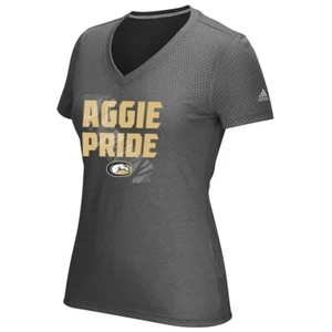UC Davis Aggies NCAA Adidas Women's Grey Climacool Aeroknit Performance T-Shirt - Picture 1 of 1