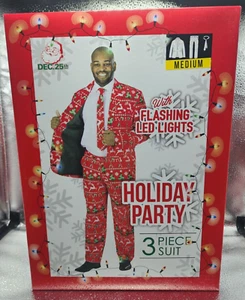 25. Dezember Feiertagsparty 3-teilige Suite LED mit blinkenden LED-Leuchten.  Weihnachtsbaum (med) - Bild 1 von 11