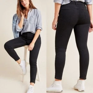 Pilcro & the Letterpress Si 30 High Rise Denim Legging Jeans Black Anthropologie - Picture 1 of 13