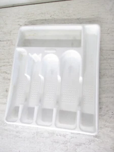 Rubbermaid - Utensil / Silverware Tray - 13.5” x 11.5” - #2925 - White - Vintage - Picture 1 of 4