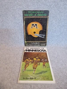 1969 & 1973 UNIVERSITY of MINNESOTA  Football Press Radio Tv Information GUIDES - Picture 1 of 2