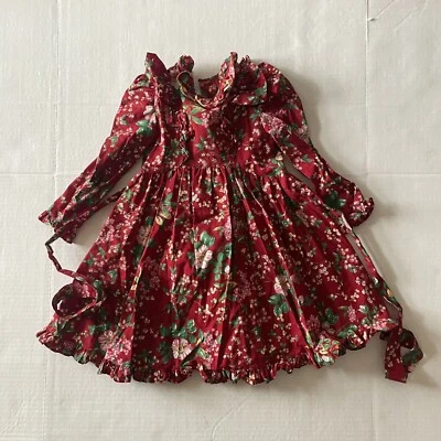 Vestido Vintage Polly Flinders Niño Pequeño 4 Floral San Valentín Navidad Foto 1 de 4