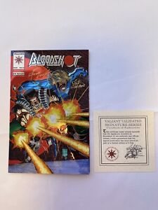 Lot of 3 Bloodshot #0 1992 Valiant Comic Book 1 Signed W/COA 