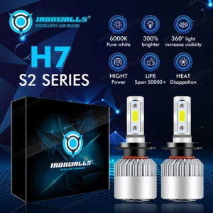 2025 H7 LED Headlight Bulbs High or Low Beam Bright White 300000LM 6000K Replace - Picture 1 of 12