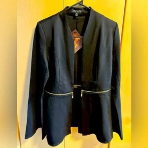Blazer Jacket w/ Zipper Detailing by IMAN, size XS - NWT - Picture 1 of 5