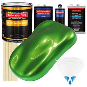 Synergy Green Metallic SLOW Paint 1 Gal Kit URETHANE BASECOAT & Clearcoat - Picture 1 of 5