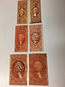 LOTE DE SELLOS POSTALES DE ESTADOS UNIDOS # R44A, 48C, 67C, 75C, 81C. & R82C - Imagen 1 de 6