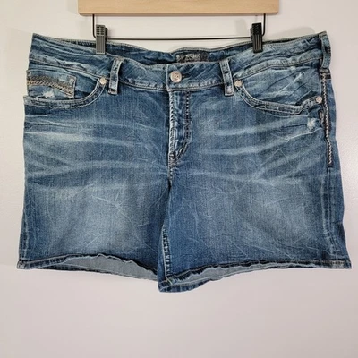 Pantalones Cortos Vaqueros Plateados Para Mujer 22 Suki Elastizados Tiro Medio Vaquera Occidental Rodeo Foto 1 de 4