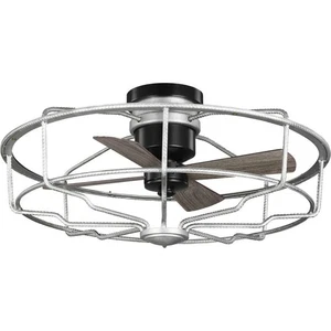 Progress Lighting Loring 32.875 in. Indoor Galvanized Finish Urban Ceiling Fan - Picture 1 of 6