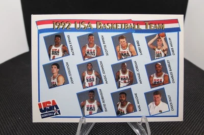 Equipo de baloncesto de Estados Unidos NBA Hoops 1992 #62 Jordan Bird Johnson Barkley Robinson Foto 1 de 2