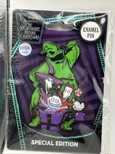 Pin Palm Disney Oogie, cerradura, choque, barril, peluche NBC LE 300 BRILLA EN LA OSCURIDAD - Imagen 1 de 3