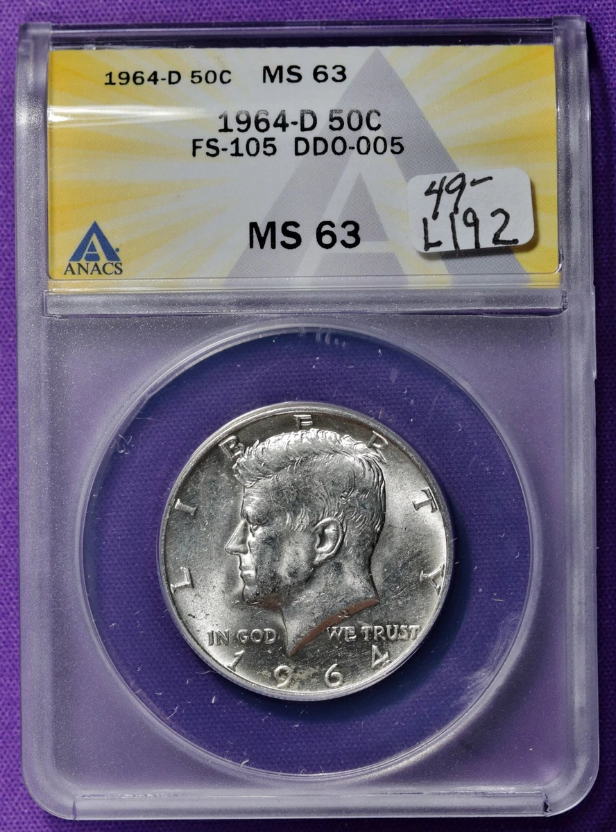 1964 PCGS MS63 ケネディ銀貨 MS 63 Graded 1964 Kennedy US Half Dollars (1964-Now) for sale | eBay