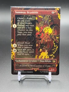 MTG Summon: Brynhildr 0366 Final Fantasy Regular Rare Showcase Borderless - Picture 1 of 2