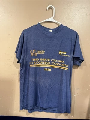 Vintage Penn Racquetball Tournament 1980 Columbus, Ohio T-Shirt, Size L - Image 1 of 4