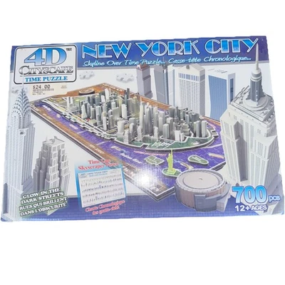 ✨️NEW 4D Cityscape New York City Skyline Timeline Puzzle Sealed Glow In Dark 700 - Image 1 of 4