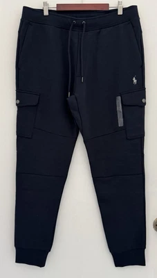 POLO RALPH LAUREN Joggers Mens L Aviator Blue Cargo Double knit Sweatpants NEW - Imagem 1 de 4